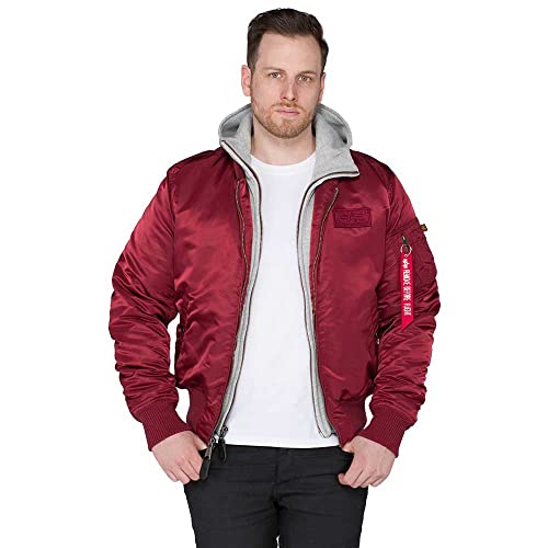 ALPHA INDUSTRIES Herren MA-1 D-Tec Bomberjacke, Burgundy, X-Large von ALPHA INDUSTRIES