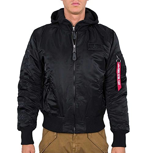 Alpha Industries Herren MA-1 D-Tec SE Bomberjacke, Black/Black, 3 XL von ALPHA INDUSTRIES