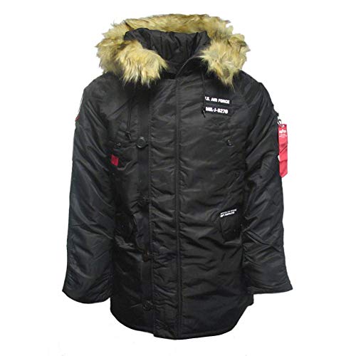 Alpha Industries Herren N3B Airborne Winterjacke Mantel, Schwarz, Large von ALPHA INDUSTRIES