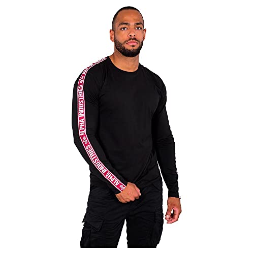 Alpha Industries Herren RBF Tape LS Longsleeve T-Shirt, Black, 3XL von Alpha Industries