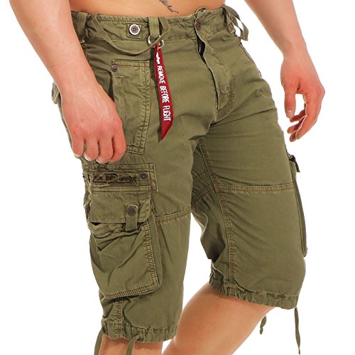 Alpha Industries Herren Shorts Terminal, Grün (Olive 11), W30 von ALPHA INDUSTRIES