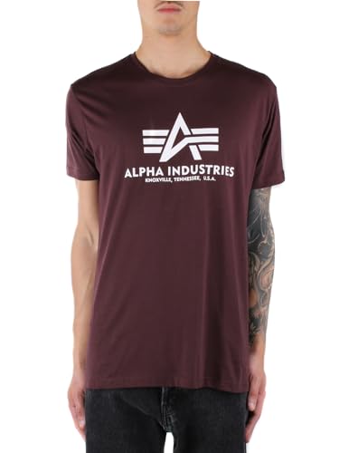 Alpha Industries Herren Basic T-Shirt, Deep Maroon, XL von ALPHA INDUSTRIES