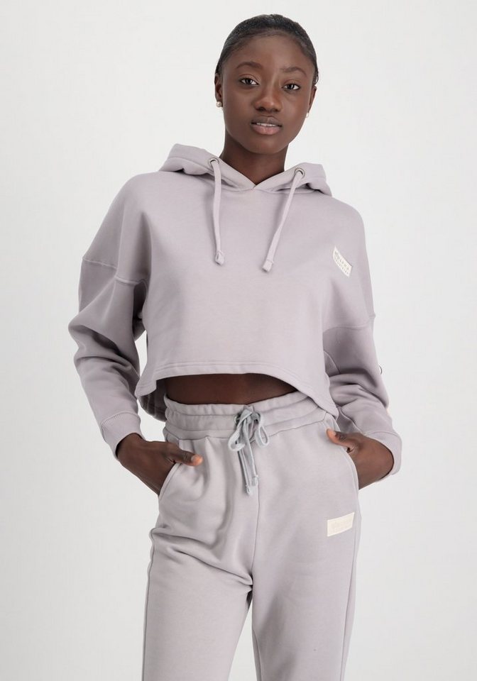 Alpha Industries Hoodie ALPHA INDUSTRIES Women - Hoodies Organics Cropped OS Hoody Wmn von Alpha Industries