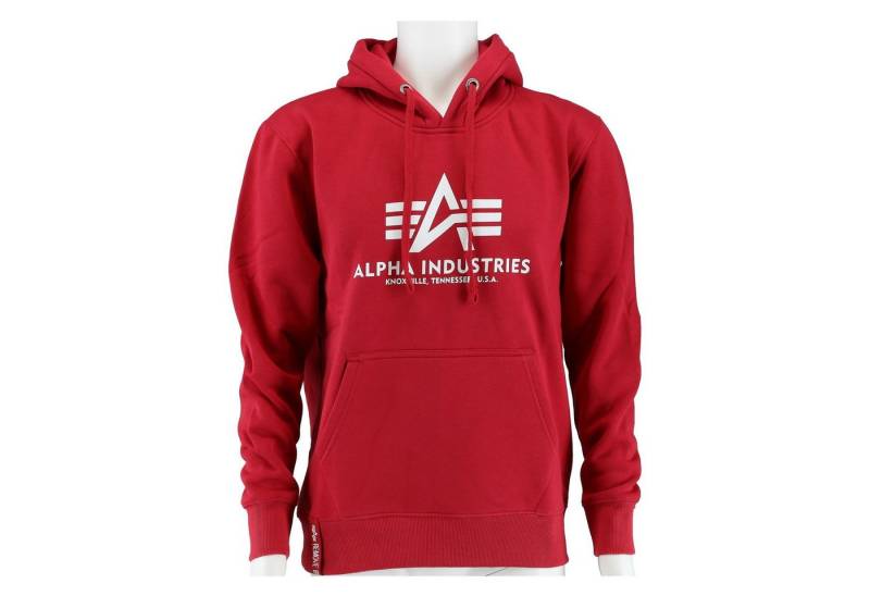 Alpha Industries Kapuzenpullover (Hoodie) Basic Logo weinrot Herren von Alpha Industries