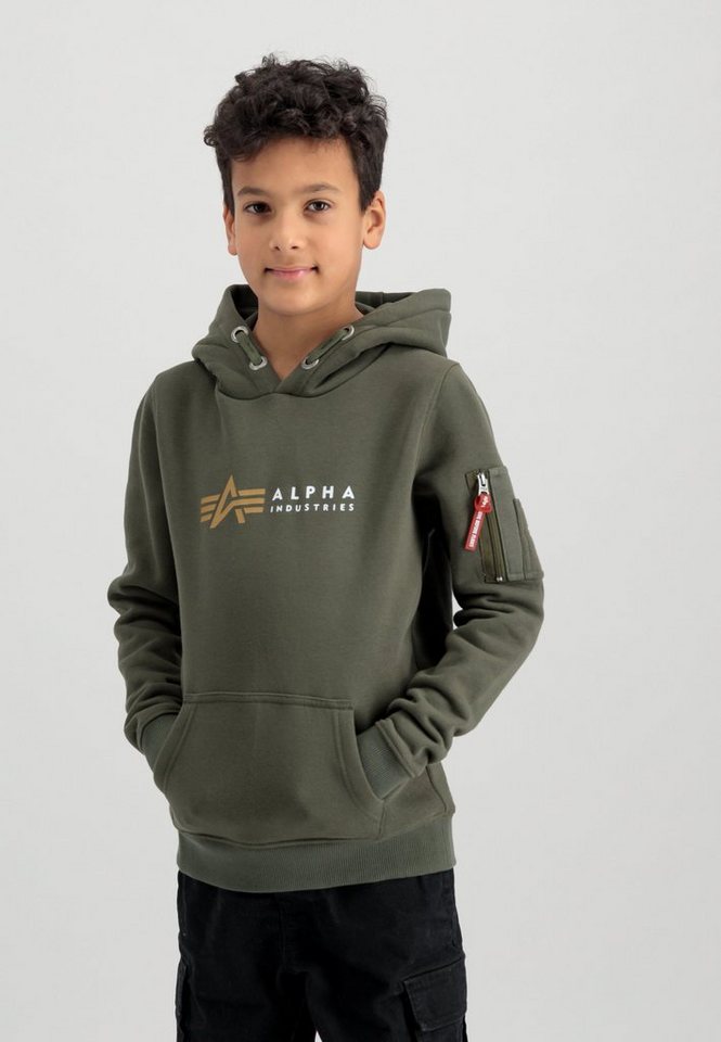 Alpha Industries Kapuzenshirt ALPHA INDUSTRIES Kids - Hoodies Alpha Label Hoody Kids/Teens von Alpha Industries