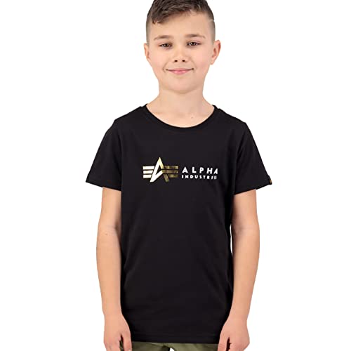 Alpha Industries Alpha Label T Kids/Teens T-Shirt für Kinder Black von ALPHA INDUSTRIES