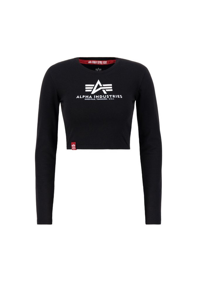 Alpha Industries Longsleeve ALPHA INDUSTRIES Women - Longsleeves Basic Cropped LS Wmn von Alpha Industries