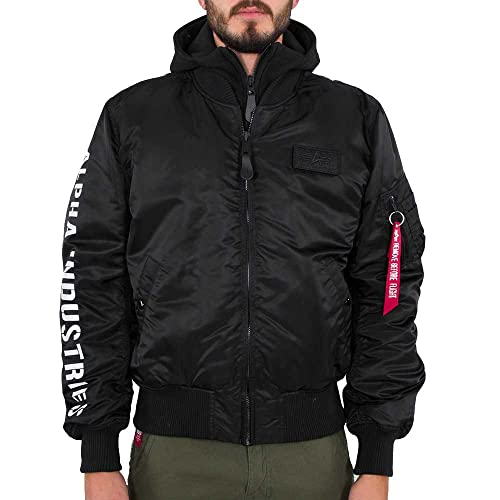 ALPHA INDUSTRIES Herren MA-1 D-Tec SE Bomberjacke, Black/Reflective, L von ALPHA INDUSTRIES