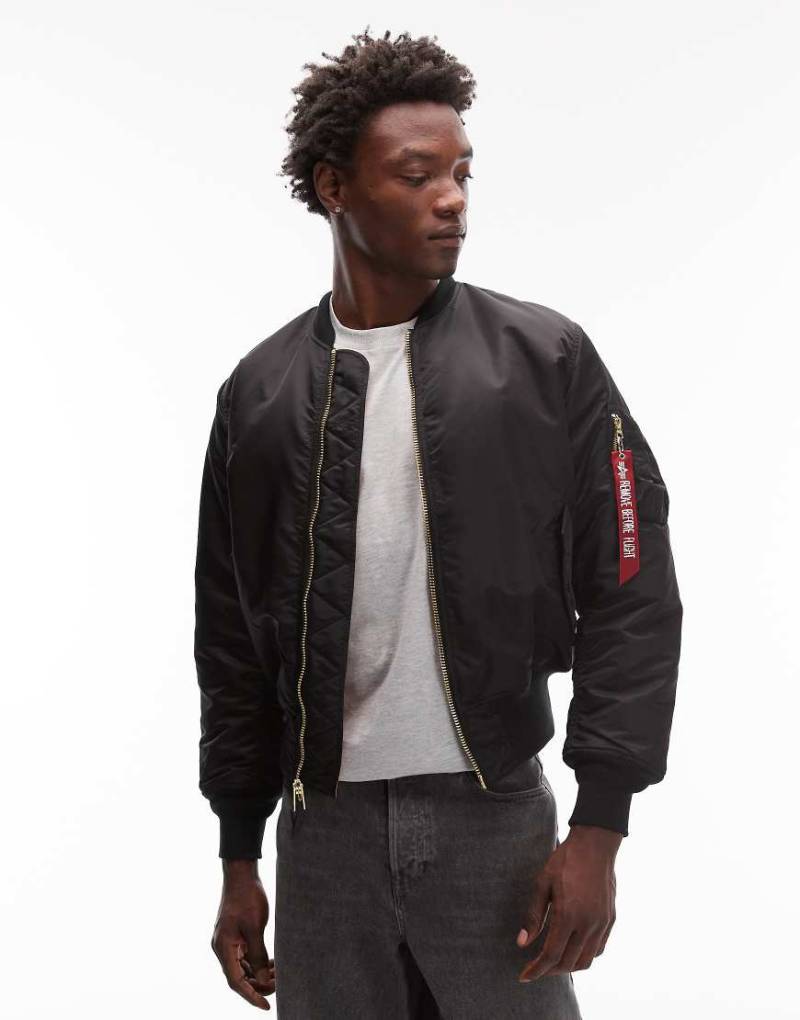 Alpha Industries - MA-1 Heritage - Wendbare Bomberjacke in Schwarz von Alpha Industries