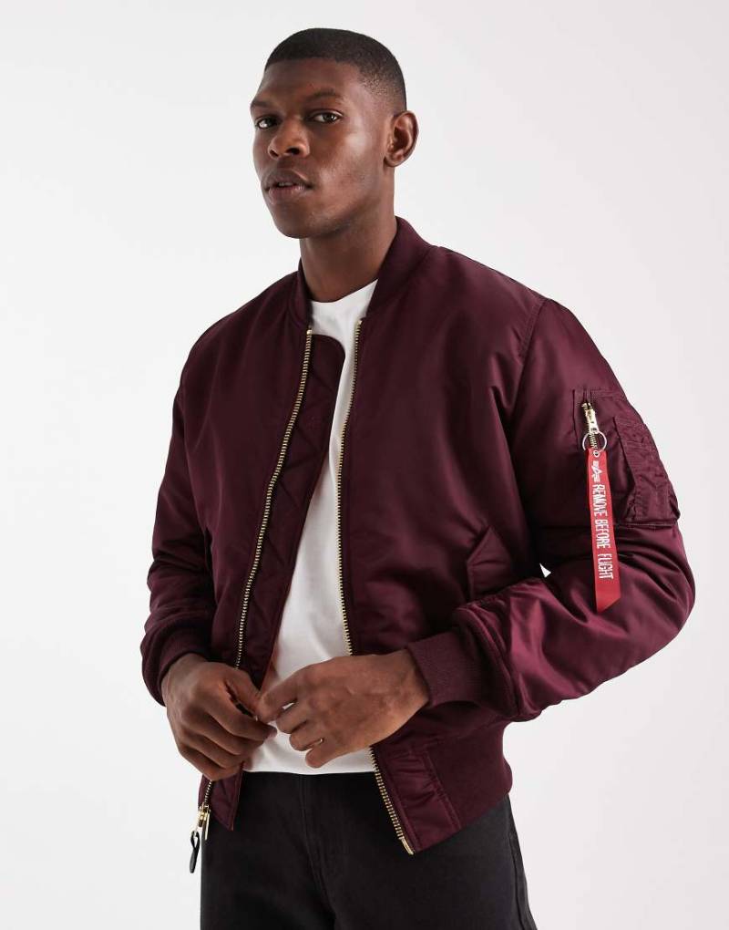 Alpha Industries - MA-1 Heritage - Wendbare Unisex-Bomberjacke in Burgunderrot von Alpha Industries