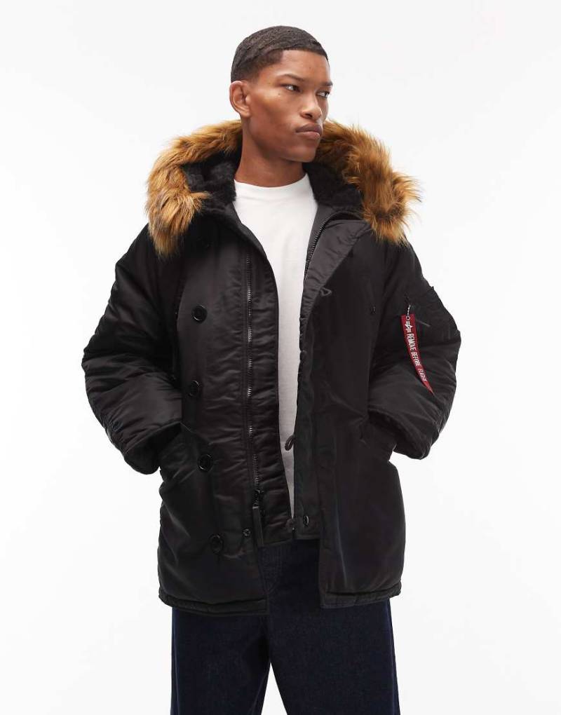Alpha Industries - N-3B Heritage - Winterjacke in Schwarz von Alpha Industries