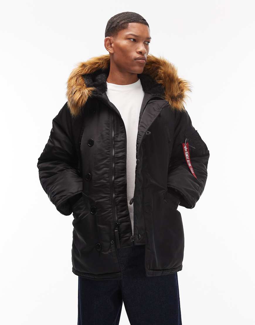 Alpha Industries - N-3B Heritage - Winterjacke in Schwarz von Alpha Industries