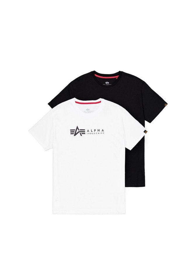 Alpha Industries Rundhalsshirt Label T 2 Pack (Packung, 2-tlg., 2er-Pack) von Alpha Industries