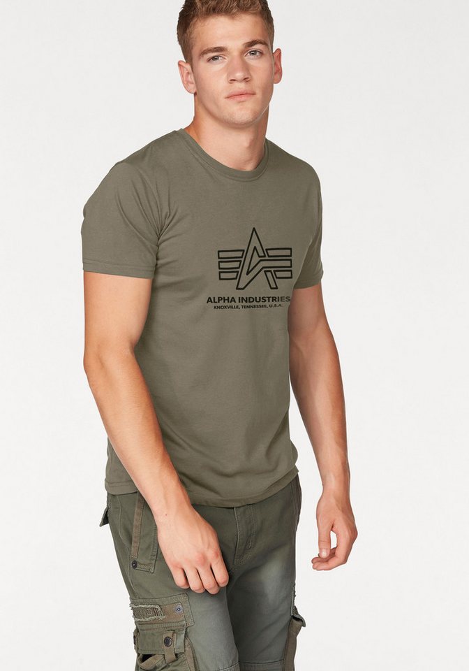 Alpha Industries Rundhalsshirt Logo Print T von Alpha Industries