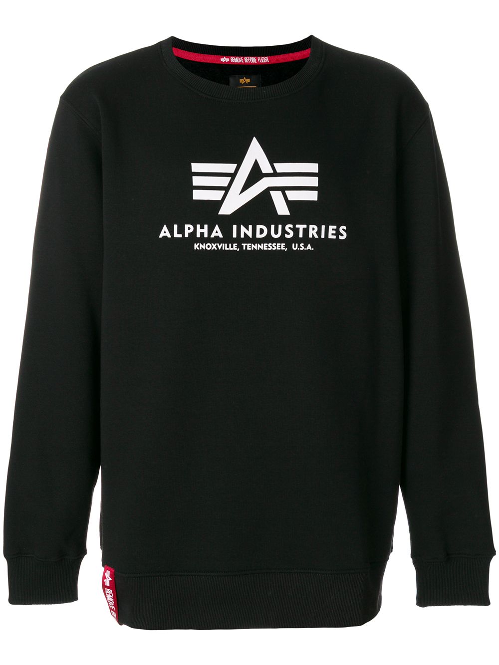 Alpha Industries Sweatshirt mit Logo-Print - Schwarz von Alpha Industries