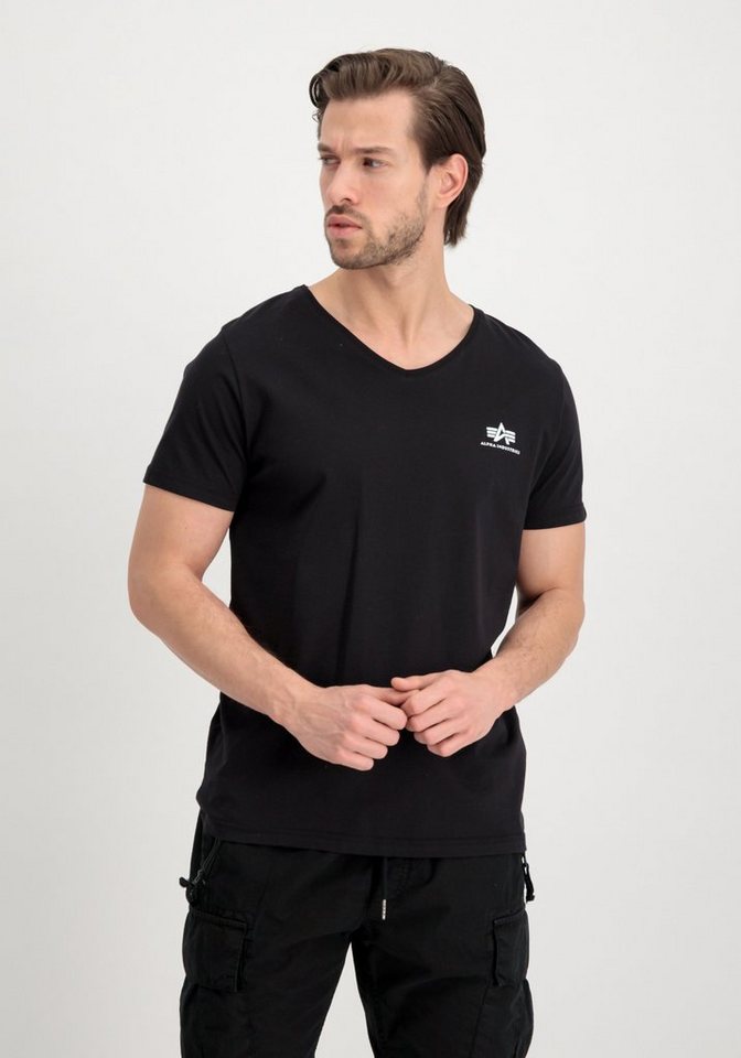 Alpha Industries T-Shirt Alpha Industries Men - T-Shirts Basic V-Neck T-Shirt SL von Alpha Industries