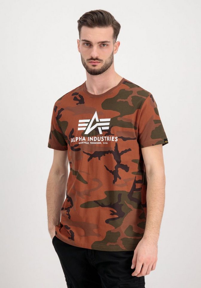 Alpha Industries T-Shirt ALPHA INDUSTRIES Men - T-Shirts Basic T-Shirt Camo von Alpha Industries