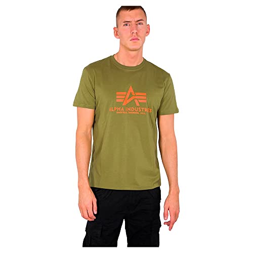 Alpha Industries Herren Basic T-Shirt, Khaki Green, M von ALPHA INDUSTRIES