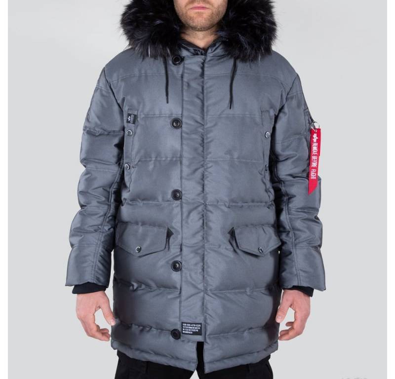Alpha Industries Winterjacke N3B Puffer FD titaniumgrau Herren von Alpha Industries