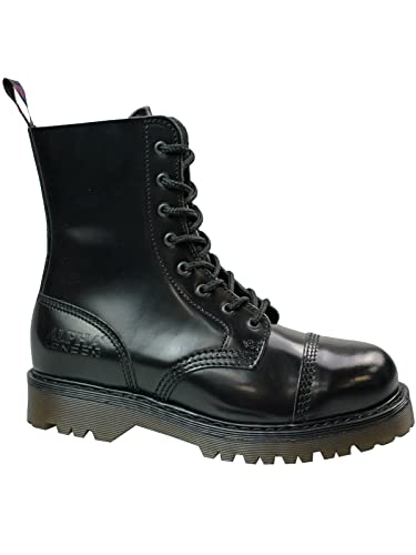 Alpha London 8-loch Boot 4160 mit Stahlkappe Leder Stiefel Unisex Damen Herren 5052 Beige Sohle | Schwarze Naht EU 39 Alpha London 8-loch Boot 4160 mit Stahlkappe Leder Stiefel Unisex Damen Herren 5052 Beige Sohle | Schwarze Naht EU 39 von Alpha London