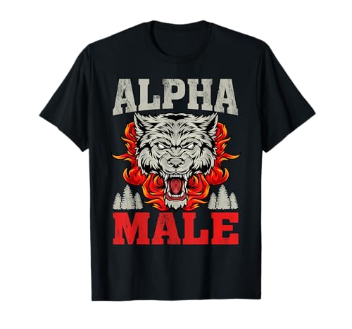 Alpha Männlich Lustig Männer Wolf T-Shirt Alpha Männlich Lustig Männer Wolf T-Shirt von Alpha Male Men Wolf Gifts