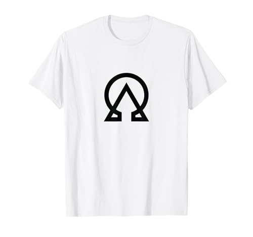 Alpha Omega Symbol Designs Geometrisches Alpha-Omega-Symbol Damen T-Shirt, Weiß, Kurzarm, Unisex-Erwachsene, Small Alpha Omega Symbol Designs Geometrisches Alpha-Omega-Symbol Damen T-Shirt, Weiß, Kurzarm, Unisex-Erwachsene, Small von Alpha Omega Symbol Designs