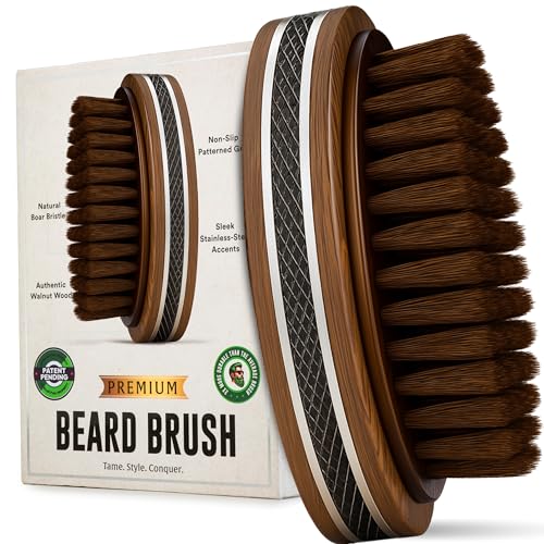 Alpha Organics Bartbürste für Männer – Premium-Wildschweinborsten-Bartbürste, Herren-Bartbürste für gesunde Bartpflege, macht das Haar weich, bändigt fliegende Haare, ideales Pflegewerkzeug für Alpha Organics Bartbürste für Männer – Premium-Wildschweinborsten-Bartbürste, Herren-Bartbürste für gesunde Bartpflege, macht das Haar weich, bändigt fliegende Haare, ideales Pflegewerkzeug für von Alpha Organics