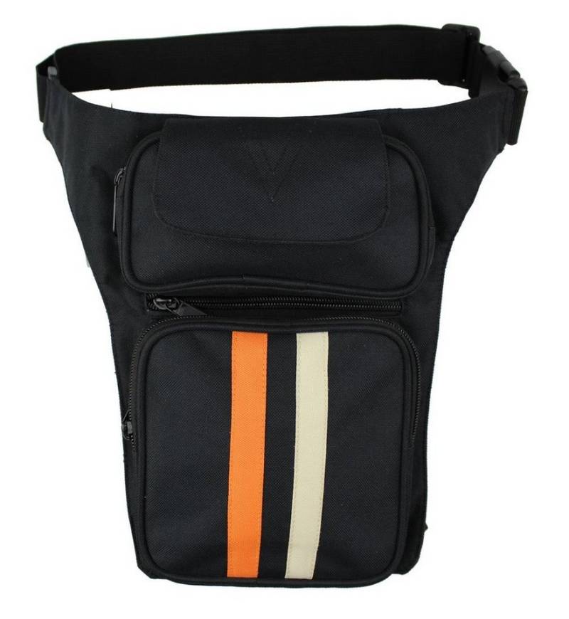 Alpha Speeds Beintasche Motorrad & Biker Polyester Beintasche Vintage Custom Freizeit Schwarz (5-tlg), 100 % Wasserdicht Polyester Beintasche von Alpha Speeds