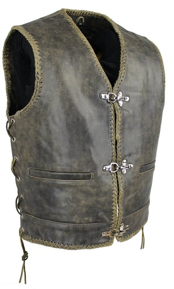 Alpha Speeds Lederweste Lederweste Herren Motorrad Leder Weste Biker Kutte Club Custom von Alpha Speeds