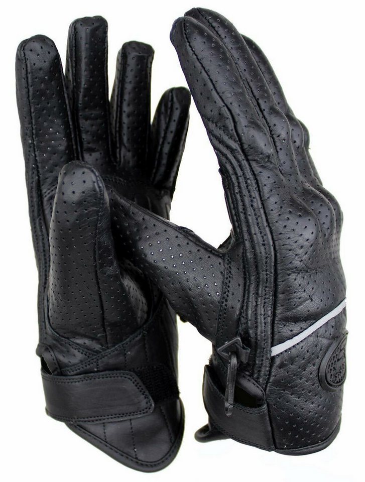 Alpha Speeds Motorradhandschuhe Motorrad Echtem Rind Leder Handschuhe Custom Biker von Alpha Speeds