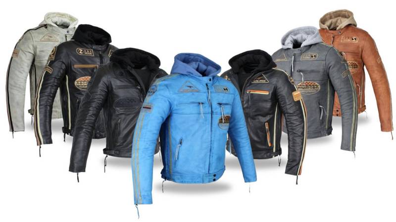Alpha Speeds Motorradjacke - /Freizeit Herren Lammlederjacke Bikerjacke Highway 11 (Abnehmbares Innenfutter und Kapuze, (NEUE VERSION 2025) Aus weichem Lammleder, inkl. einsetzbarer Protektoren von Alpha Speeds