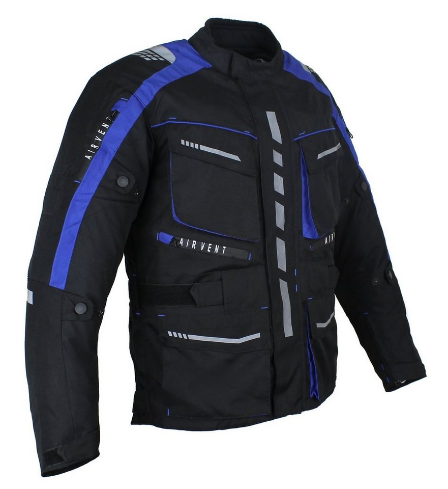 Alpha Speeds Motorradjacke Herren Motorrad Textil Jacke Biker wasserdicht Jacke mit Protektoren Sport, Innenjacke ist trennbar: All Season, Blau von Alpha Speeds