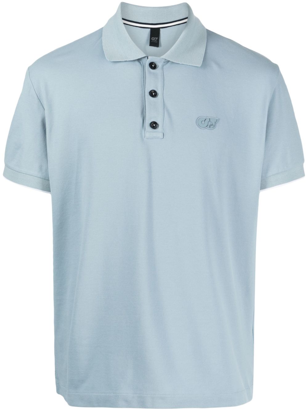 Alpha Tauri Pikee-Poloshirt mit Logo-Applikation - Blau von Alpha Tauri