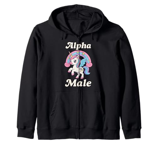 Alpha-Einhorn - ALPHA MALE UNICORN MEME - Alphamale Kapuzenjacke von Alpha Unicorn Male
