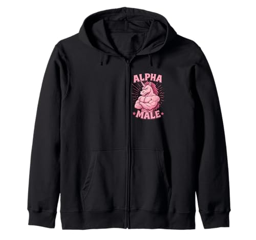 Lustiges Alpha Male Meme Einhorn Kapuzenjacke Lustiges Alpha Male Meme Einhorn Kapuzenjacke von Alpha männliches Meme, Geschenke & Co.