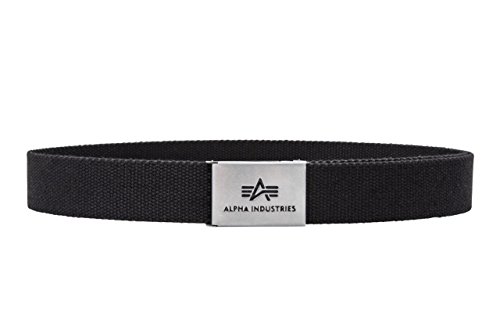 Alpha Industries Unisex Big A Belt Gürtel, Black, Einheitsgröße von ALPHA INDUSTRIES