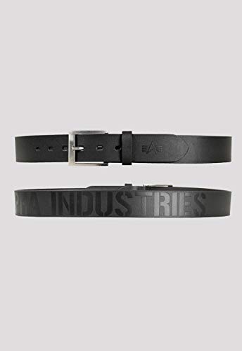 Alpha Industries Unisex Embossed Alpha Belt Gürtel, Black, L von ALPHA INDUSTRIES