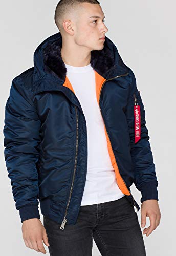 Alpha Industries Herren MA-1 Hooded Bomberjacke, Blau (Rep.Blue), M von Alpha Industries