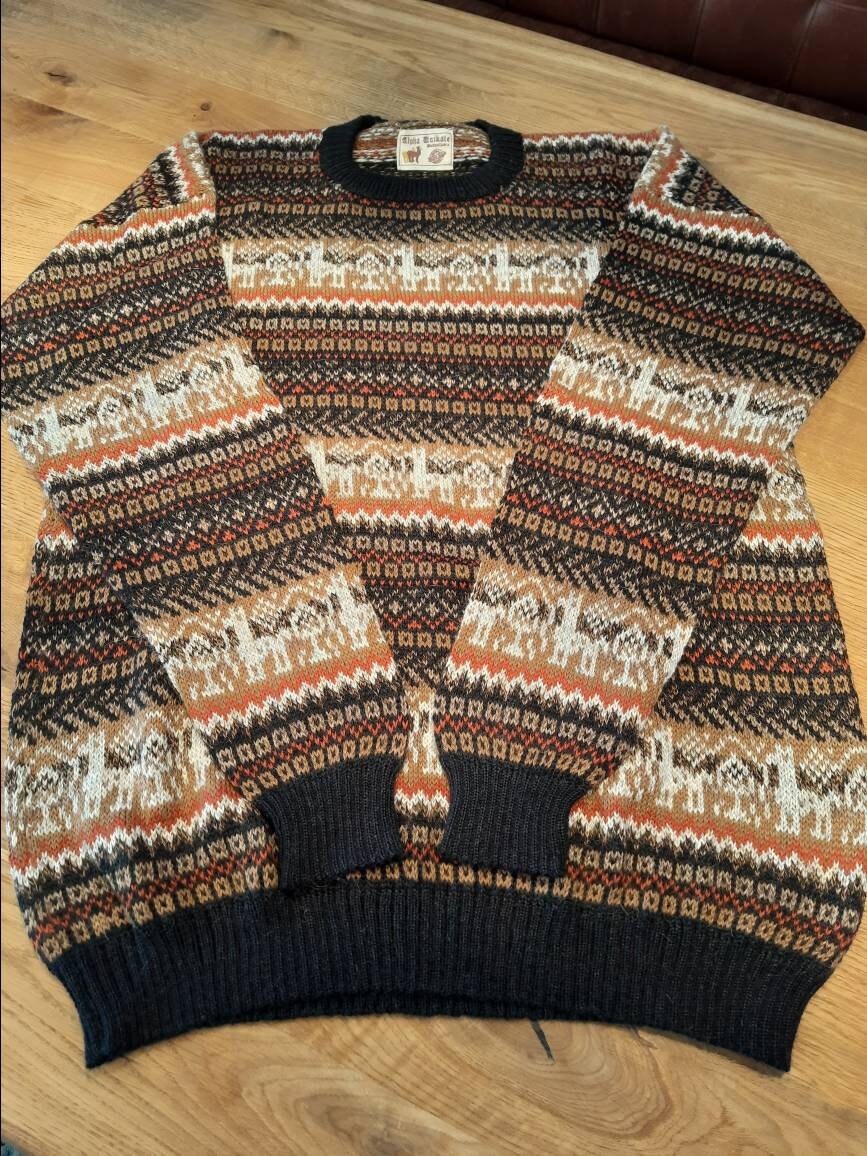 Pullover Aus Babyalpakawolle Mit Muster Pullover Aus Babyalpakawolle Mit Muster von AlphaAlpakaUnikate