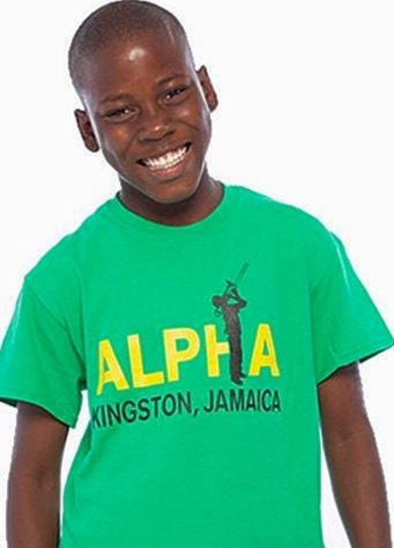 Akj2 T-Shirt Jamaika Grün, Schwarz, Gelb von AlphaBoysSchool
