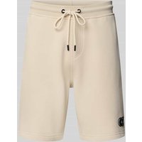 AlphaTauri Regular Fit Sweatshorts mit Logo-Badge Modell 'PHARS' in Beige, Größe XXL von AlphaTauri