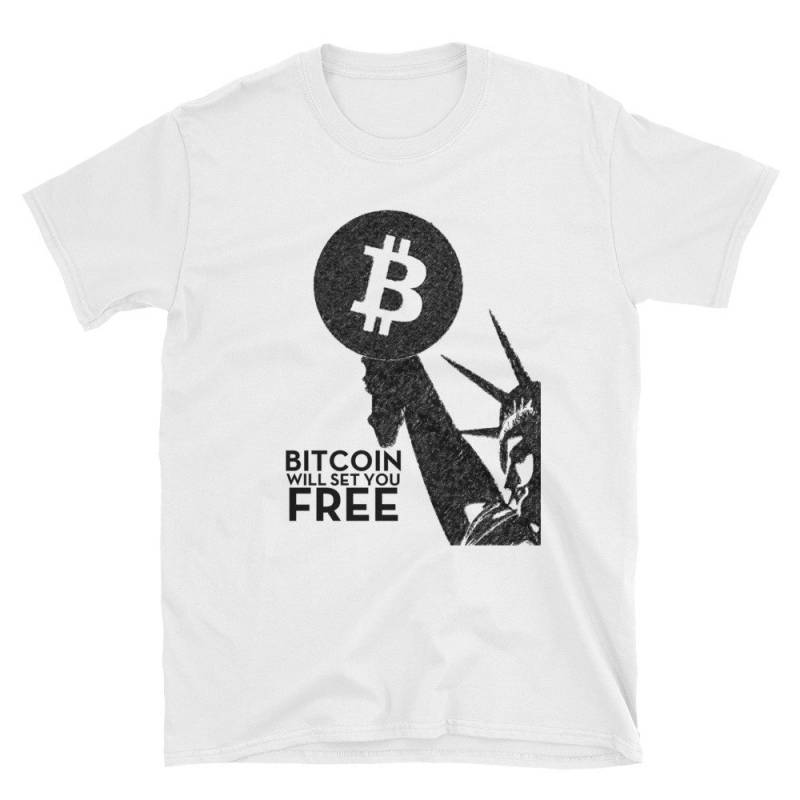 Tshirt - Bitcoin Frei Kurzarm-Unisex T-Shirt Legen Sie Tshirt - Bitcoin Frei Kurzarm-Unisex T-Shirt Legen Sie von AlphaWallets