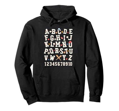 Alphabet Baseball ABCs Zahlen Buchstaben Kinder Junge Mädchen Lehrer Pullover Hoodie von Alphabet Baseball Back to School Letters ABCs