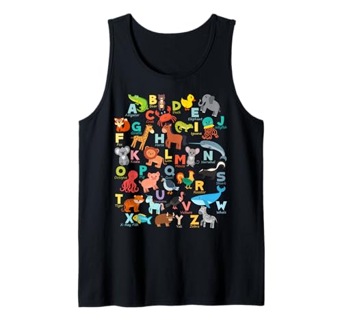 Alphabet Tier ABCs Lernshirt für Jungen, Mädchen, Erwachsene Tank Top Alphabet Tier ABCs Lernshirt für Jungen, Mädchen, Erwachsene Tank Top von Alphabet Tees