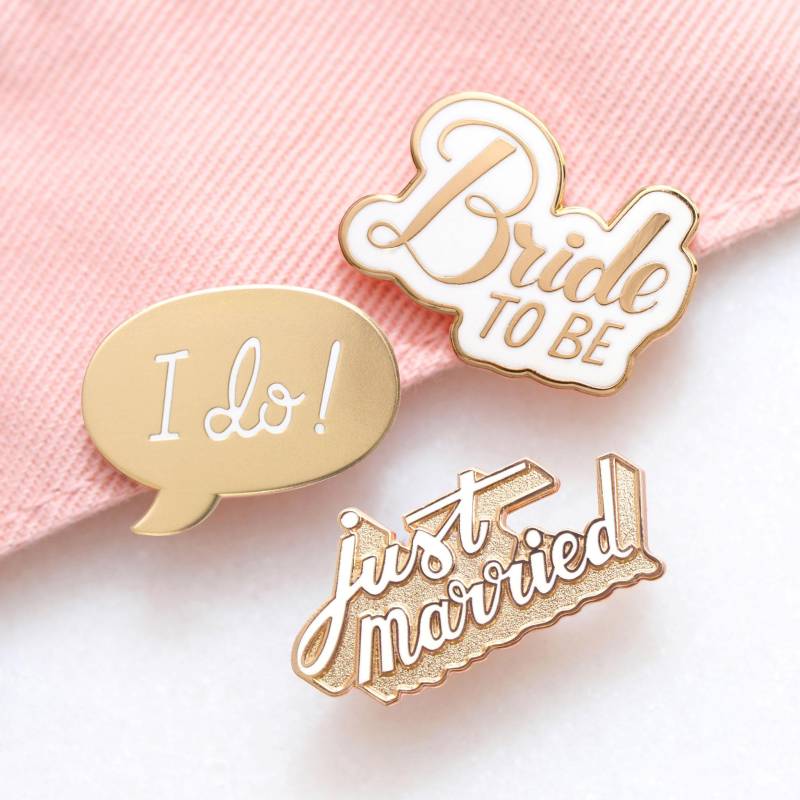 3Er Set - Hochzeit Emaille Pin Junggesellinnenabschied Brautgeschenk Pins 3Er Set - Hochzeit Emaille Pin Junggesellinnenabschied Brautgeschenk Pins von AlphabetBags