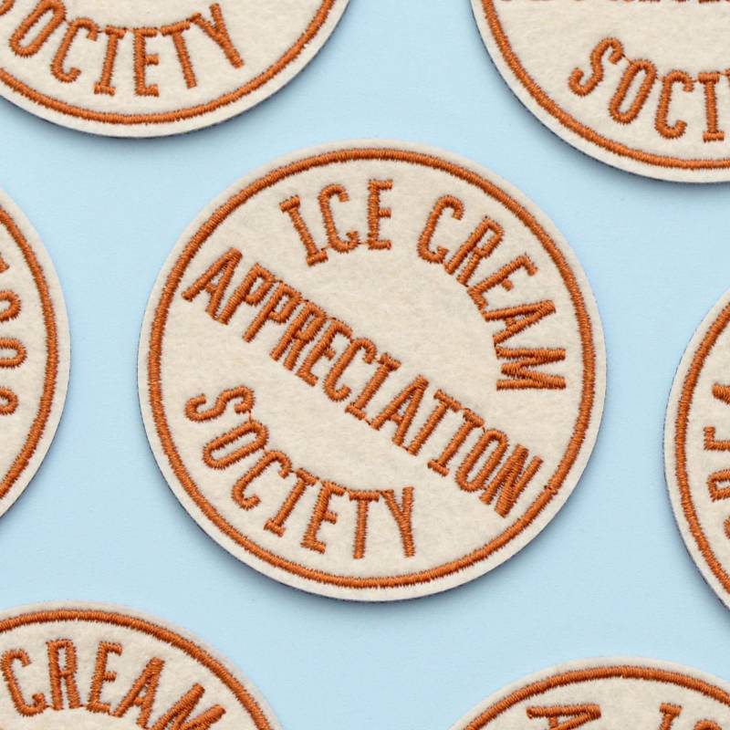 Eis Wertschätzung Gesellschaft Gestickter Aufnäher - Gestickte Zum Aufnähen Abzeichen von AlphabetBags