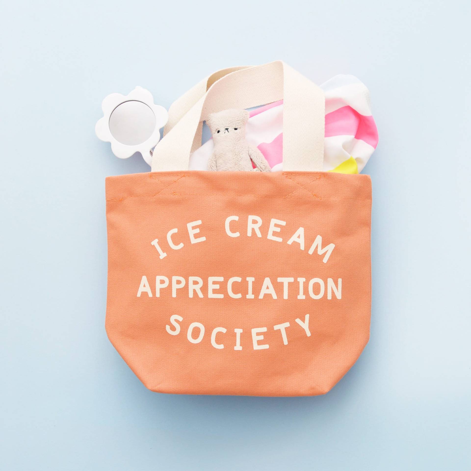 Eiscreme Wertschätzung Gesellschaft Tasche - Lustige Kinder Einkaufstasche Mini Lunch Sommer Beschäftigt Kleine von AlphabetBags
