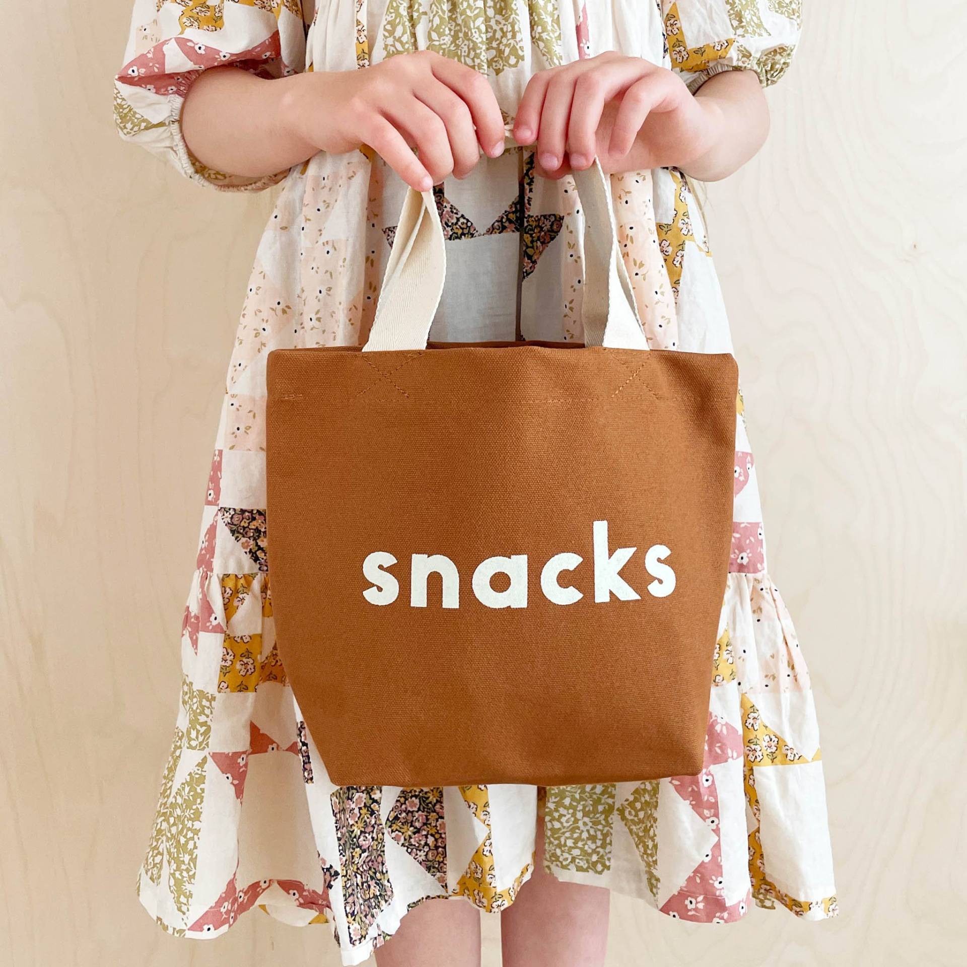 Snacks Tasche - Kinder Tote Bag Mini Lunch Box Canvas Busy von AlphabetBags