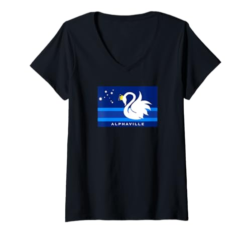 Damen AV Swan T-Shirt mit V-Ausschnitt von alphaville