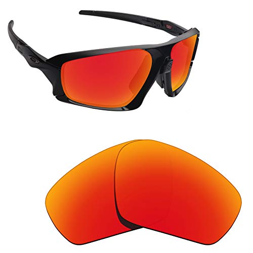 Alphax Polarisierte Ersatzgläser für Oakley Field Jacket OO9402 – mehrere Optionen, (Feuerrot polarisiert), Einheitsgröße von Alphax